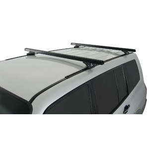 Rhino-Rack JA0659 Heavy Duty RLTP Trackmount Black 2 Bar Roof Rack for MITSUBISHI Pajero NS-NX LWB 4DR 4WD (11/2006-Current)
