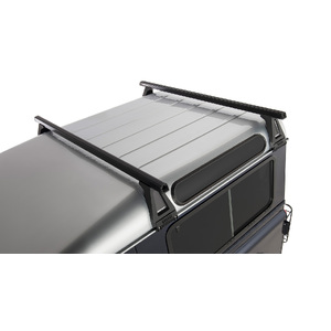 Rhino-Rack JA0804 Heavy Duty RL210 Black 2 Bar Roof Rack for LAND ROVER Defender 110 / 130 Chassis Cab 2DR 4WD (03/1993-12/2020)