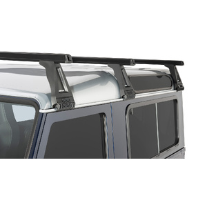 Rhino-Rack JA0836 Heavy Duty RL210 Black 3 Bar Roof Rack for LAND ROVER Defender 90 2DR 4WD (02/2010-12/2020)