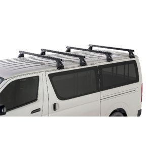 Rhino-Rack JA0847 Heavy Duty RL150 Black 4 Bar Roof Rack for TOYOTA Hiace Gen 4 2DR Van (11/1989-02/2005)