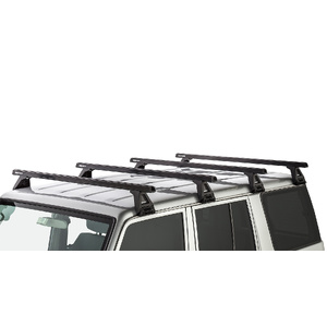 Rhino-Rack JA0848 Heavy Duty RL150 Black 4 Bar Roof Rack for TOYOTA Land Cruiser 76 Series 4DR 4WD (03/2007-Current)