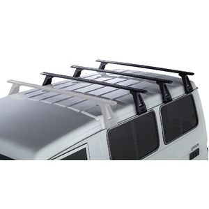 Rhino-Rack JA2777 Vortex RL210 Black 3 Bar Roof Rack for TOYOTA Land Cruiser 78 Series Troop Carrier 2DR 4WD (03/2007-Current)