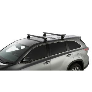 Rhino-Rack JA6013 Heavy Duty 2500 Black 2 Bar Roof Rack for TOYOTA Kluger (GX) Gen3 XU50 Bare Roof 5DR SUV (03/2014-12/2021)