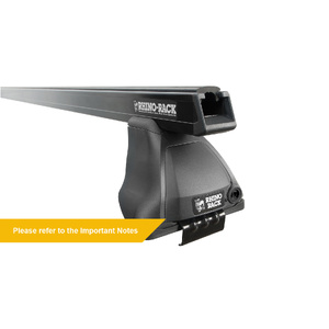 Rhino-Rack JA7999 Heavy Duty 2500 Black 2 Bar Roof Rack for TOYOTA Hilux Gen9 Double Cab 4DR Ute (01/2026-Current)