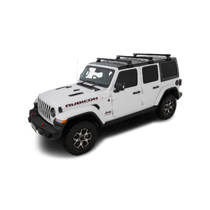 Rhino-Rack JB0105 Heavy Duty RL110 Black 3 Bar Roof Rack for JEEP Wrangler JL Hard Top 4DR 4WD (04/2019-Current)