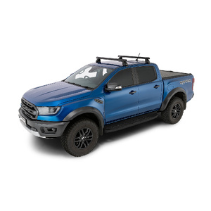 Rhino-Rack JB0963 Heavy Duty 2500 Black 2 Bar Roof Rack for FORD Ranger Raptor PX3 Double Cab 4DR Ute (01/2018-12/2022)