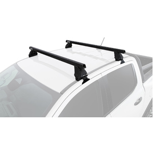 Rhino-Rack JC-01544 Heavy Duty 2500 Black 2 Bar Roof Rack for VOLKSWAGEN Amarok Gen2 Double Cab 4DR Ute (01/2023-Current)