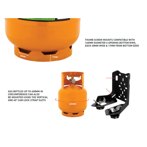 Kaon Out-Back Gas Bottle Mount [Gas Bottle Mount Only]