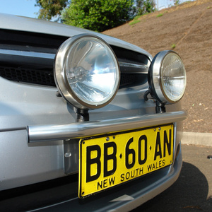 Bushranger Night Hawk X-Bar Number Plate Light Mounting Bar (Chrome)