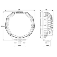 Bushranger Night Hawk 9&quot; VCT Series LED Driving Light Kit to suit Toyota Fortuner 2020 - Onwards (with Factory LEDs)