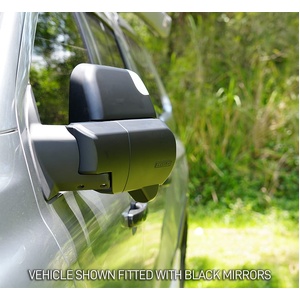 MSA 4x4 Power Fold Towing Mirrors for Holden Colorado 2012 - 2020 (Black, Electric, Indicators, Power Fold)