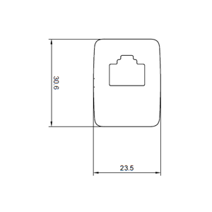 GME RJ45 Pass-Through Adaptor - Type 8 (White)