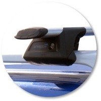 Prorack Silver 2 Bar Aero Through Bar kit to suit Ford Ranger Wildtrak 4dr Ute (2009 - 2011)