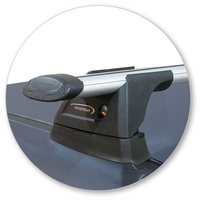 Prorack Silver 2 Bar Aero Through Bar kit to suit Hyundai i20 5dr Hatch (2015 - 2018)