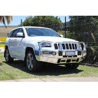 ECB Black Ripple BullBar with Bumper Lights to suit Jeep Grand Cherokee MY14 OverLand Ex Summit 06/13 - 03/17