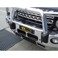 ECB Textura Black Winch BullBar with Bumper Lights to suit Landrover Discovery 4 10/09 - 2014