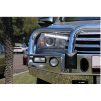 ECB Polished Winch BullBar with Bumper Lights to suit Toyota HiLux SR5 2WD 07/15 - 05/18