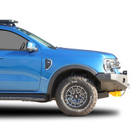 ECB Black Ripple Tube/Black Ripple Channel Single Hoop Winch Bar to suit Ford Ranger 05/22 - Onwards