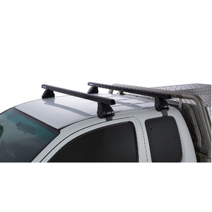 Rhino-Rack JA0186 Heavy Duty 2500 Black 2 Bar Roof Rack for TOYOTA Hilux Gen 7 Extra Cab 2DR Ute (04/2005-09/2015)
