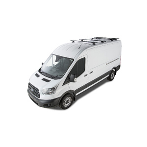 Rhino-Rack JA6341 Vortex RLTP Black 4 Bar Roof Rack for FORD Transit LWB (Mid/High Roof) 2DR Van (01/2014-Current)