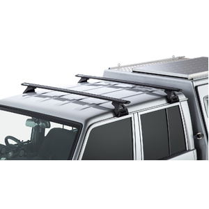 Rhino-Rack JA9217 Vortex RL110 Black 2 Bar Roof Rack for TOYOTA Land Cruiser 79 Series Double Cab 4DR 4WD (01/2007-12/2023)