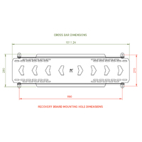Kaon Folding Maxtrax &amp; TRED Mounting Board to suit Cross Bars [With MKII Maxtrax Pins]