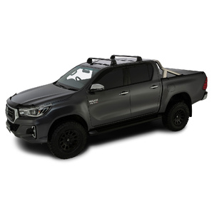 Rhino-Rack RV0657B Vortex ROC25 Flush Black 2 Bar Roof Rack for TOYOTA Hilux Gen 8 Double Cab 4DR Ute (10/2015-12/2025)