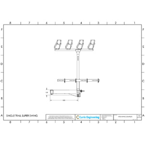 Single Trail Super-EFS Vertical Swing-Away  2 Bike Carrier - Passenger Side (Powercoated Finish)