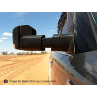 MSA 4x4 Towing Mirrors to suit Mitsubishi Triton MQ/MR 2015 - 2024 in Chrome, Electric, Indicators, Heated, Blind Spot Monitor