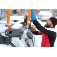 Kuat Trio Single Bike Fork Mounted Carrier (Grey + Orange)
