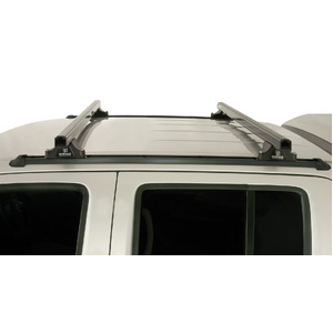 Rhino-Rack JA0662 Heavy Duty RLTP Trackmount Black 2 Bar Roof Rack for NISSAN Navara D40 (ST/ST-X) Dual Cab 4DR Ute (11/2005-06/2015)