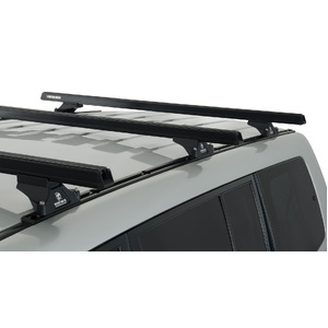 Rhino-Rack JA0672 Heavy Duty RLTP Trackmount Black 3 Bar Roof Rack for MITSUBISHI Pajero NS-NX LWB 4DR 4WD (11/2006-Current)