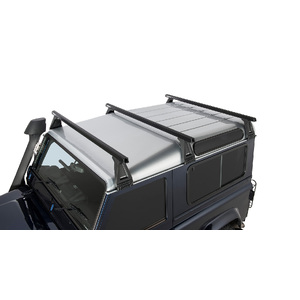 Rhino-Rack JA0836 Heavy Duty RL210 Black 3 Bar Roof Rack for LAND ROVER Defender 110 / 130 (Incl. HCPU) Crew Cab 4DR 4WD (03/1993-12/2020)