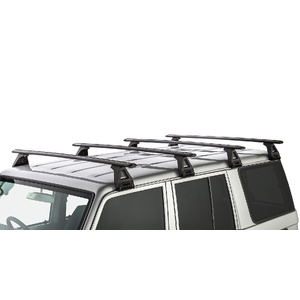 Rhino-Rack JA2787 Vortex RL150 Black 4 Bar Roof Rack for TOYOTA Land Cruiser 76 Series 4DR 4WD (03/2007-Current)