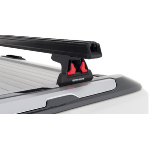 Rhino-Rack JA6220 Heavy Duty RLT600 Black 2 Bar Roof Rack for FORD Ranger Wildtrak PX/PX2/PX3 (Roller Shutter Tracks) 4DR Ute (06/2012-12/2022)