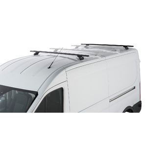 Rhino-Rack JA6333 Vortex RLTP Black 2 Bar Roof Rack for FORD Transit LWB (Mid/High Roof) 2DR Van (01/2014-Current)