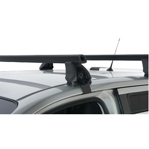 Rhino-Rack JA8015 Heavy Duty 2500 Black 1 Bar Roof Rack for NISSAN Navara (pre facelift) NP300 Dual Cab 4DR Ute (01/2015-12/2021)