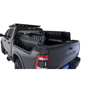 Rhino-Rack JC-01294 Reconn-Deck 2 Bar Ute Tub System for RAM 1500 Gen4 DS (5'7 BED WITH RAMBOX) &amp; Utility Tracks installed Quad Cab 4DR Ute (01/2019-C