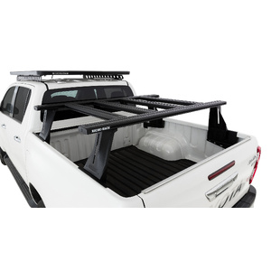 Rhino-Rack JC-01580 Reconn-Deck 2 Bar Ute Tub System &amp; 4 NS Bars for TOYOTA Hilux Gen8 SR5 (A-Deck Tub - Without external hooks) Double Cab 4DR Ute (0