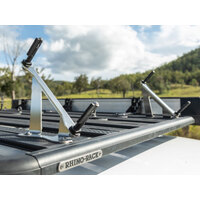 Kaon Angled Wind Deflector Maxtrax &amp; TRED Mounts to suit Rhino-Rack Pioneer Platform [4 Slat Rack] 