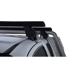 Rhino-Rack JA0186 Heavy Duty 2500 Black 2 Bar Roof Rack for TOYOTA Hilux Gen 7 Extra Cab 2DR Ute (04/2005-09/2015)