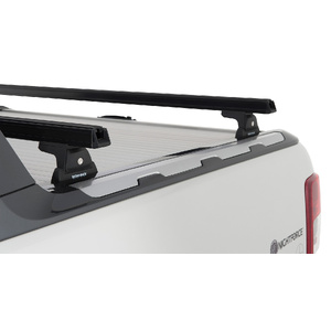 Rhino-Rack JA6220 Heavy Duty RLT600 Black 2 Bar Roof Rack for FORD Ranger Wildtrak PX/PX2/PX3 (Roller Shutter Tracks) 4DR Ute (06/2012-12/2022)