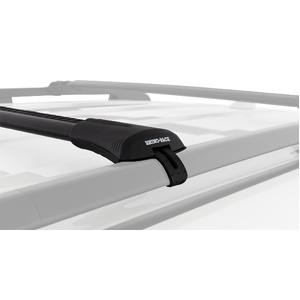 Rhino-Rack JA8344 Vortex StealthBar Black 2 Bar Roof Rack for TOYOTA Land Cruiser 300 Series With Raised Rail 5DR 4WD (01/2021-Current)