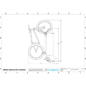 Single Trail EZ-EFS Vertical 3 Bike Carrier (Zinc Finish)