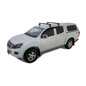 Rhino-Rack JA0199 Heavy Duty 2500 Black 2 Bar Roof Rack for HOLDEN Colorado Space Cab 2DR Ute (06/2012-Current)