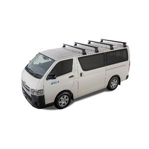 Rhino-Rack JA0847 Heavy Duty RL150 Black 4 Bar Roof Rack for TOYOTA Hiace Gen 5 LWB 2DR Van (03/2005-05/2019)