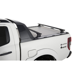 Rhino-Rack JA6218 Vortex RLT600 Black 2 Bar Roof Rack for FORD Ranger Wildtrak PX/PX2/PX3 (Roller Shutter Tracks) 4DR Ute (06/2012-12/2022)