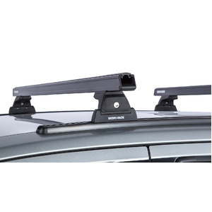 Rhino-Rack JA8356 Heavy Duty RLT600 Trackmount Black 2 Bar Roof Rack for NISSAN Navara (pre facelift) NP300 Dual Cab 4DR Ute (01/2015-12/2021)