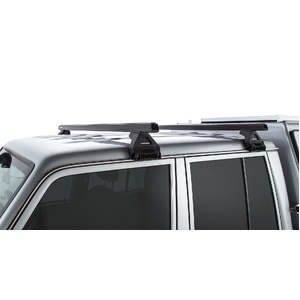 Rhino-Rack JA9219 Heavy Duty RL110 Black 2 Bar Roof Rack for TOYOTA Land Cruiser 79 Series Double Cab 4DR 4WD (01/2007-12/2023)