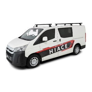 Rhino-Rack JB1603 Heavy Duty RCH Black 3 Bar Roof Rack for TOYOTA Hiace Gen 6 LWB 2DR Van (06/2019-Current)
